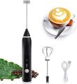 Handheld Milk Frother, 3 Speed, Egg Beater, Coffee, Milk, Drinks, Whisk, Mixing Heads, Egg Beater, Frother, Stirrer, USB Rechargeable Hand Mixer. 