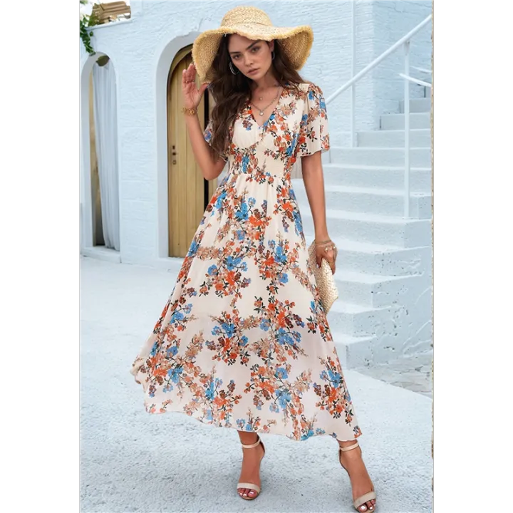 Women'S%20Summer%20Wrap%20Maxi%20Dress%20Floral%20V%20Neck%20Short%20Sleeve%20Wedding%20Guest%20Party%20Casual%20Dress%20-%20Image%205