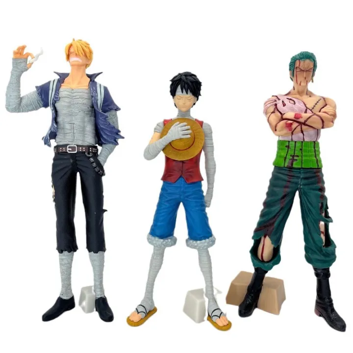 One%20Piece%20figure%20wholesale%20battle%20damage%20version%20three%20brothers%20Sanji%20Sorashima%20bandage%20Luffy%20bloodthirsty%20serious%20injury%20Zoro%20figure%20-%20Image%204