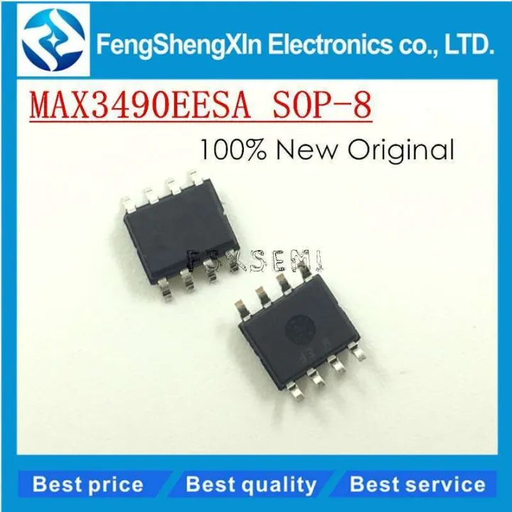 10pcs/lot New MAX3490 MAX3490EESA SOP-8 12Mbps and Slew-Rate-Limited ...