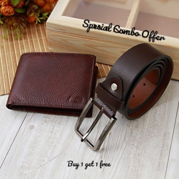 Combo Pack Of Genuine Leather Belt And Wallet Gift Set For Men Daraz .np