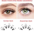 DIY Lash Extension Kit, Individual Lashes with Lash Glue Bond and Seal, 200 Cluster Lashes 8~16mm Natural Look Lash Clusters False Eyelash Extension Kit (40D KIT). 