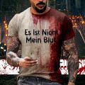 DESCENTE Spooky Shirt Unisex Halloween Bloodstain Print T-shirt for Party Cosplay Round/v Neck Short/long Sleeves Hot Summer Days Fall Top. 