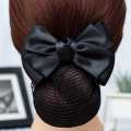 Blue Bell -Trendy Bow Barrette Hair Clip Cover Bowknot Net Bun Snood Hairpin Hair Accessories. 