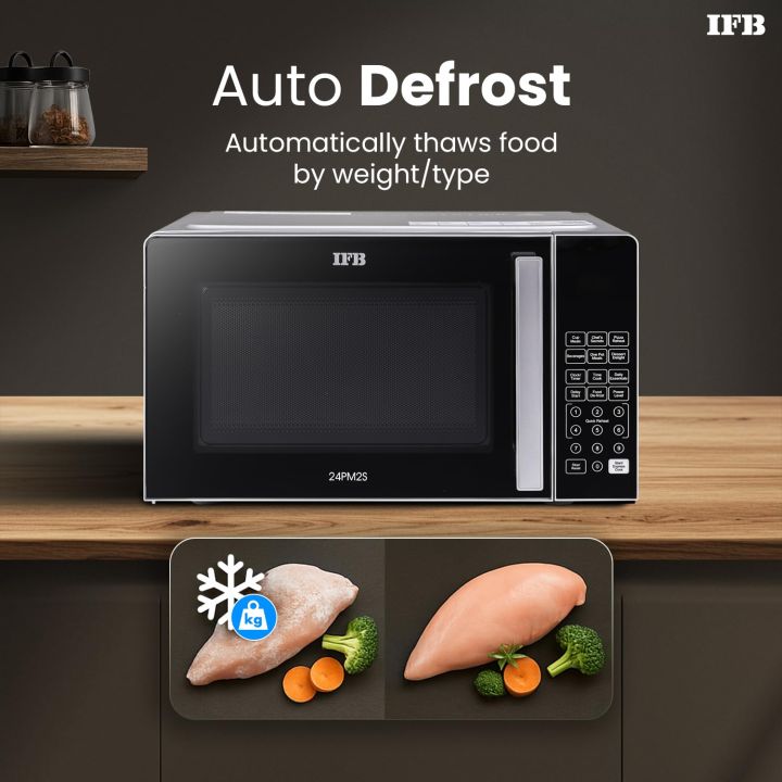 IFB%2024L%20Solo%20Microwave%20%20with%2069%20Auto%20Cook%20Menus%20(24PM2S,%20Silver,%20Mug%20Recipes,%20Steam%20Clean,%20Auto%20Reheat,%20Preset%20Timer,%20Power%20Save,%20Child%20Safety%20Lock,%2010%20Power%20Levels)%20-%20Image%208