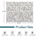 NAMUNY 4 Pack Dish Drying Mat Absorbent Drying Mat Machine Washable Dish Drying Mats for Kitchen Counter Large (Grey Vine). 