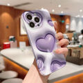 UCUC for Realme 9 Pro / OnePlus Nord CE 2 Lite 5G Back Cover Purple Love Luxury Glossy Hard Plastic Phone Cases. 