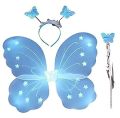 Girls Butterfly Fairy Angel Wing, Wand And Hairband Baby Kid Birthday Party. 