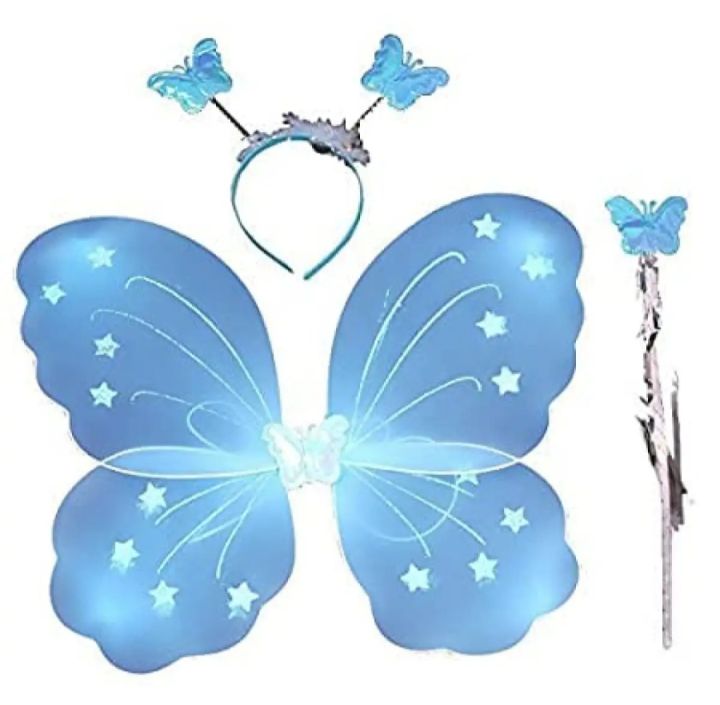 Girls%20Butterfly%20Fairy%20Angel%20Wing,%20Wand%20And%20Hairband%20Baby%20Kid%20Birthday%20Party%20-%20Image%205