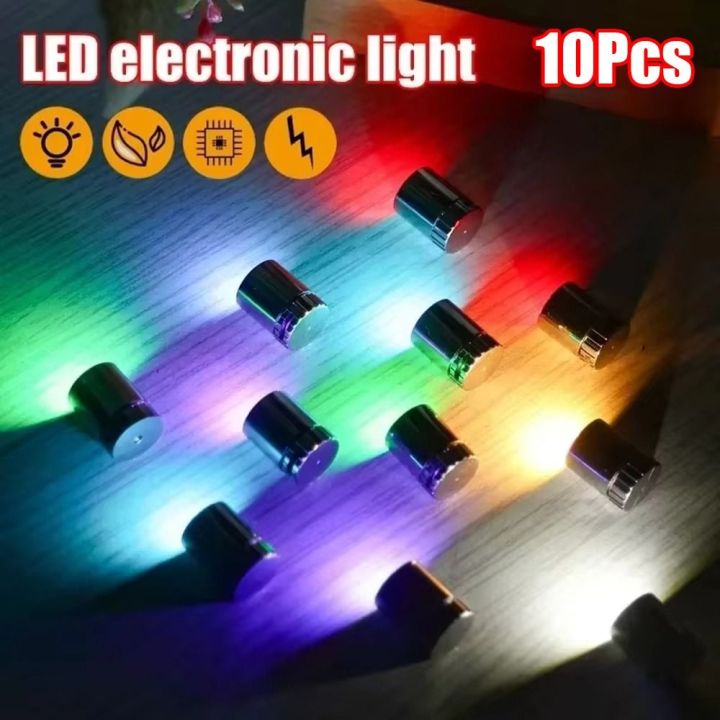 10Pcs Durable Small Mini LED Light Battery Powered Colorful Light Bulb Electronic Toys Accessories Party New Year Holiday Decoration