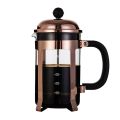 New High End French Press Coffee Maker with 4 Part Superior Filtration 600 ML, Copper. 