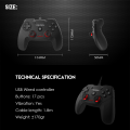 Fantech GP12 Gaming Controller | Wired Gaming Controller for PC & PS3, Dual Mode, Soft Grip. 