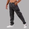 Wraon Dark Grey Solid Premium Denim Cargo Jeans Pant For Men - Fashion | Pants For Men | Men's Wear | Box Pants |. 