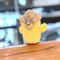 MRK3C Adorable Plush Duck Toy Car Key Ring Fashion Creative Bag Ornament Gits for Kids Korean Funny Soft Fluffy Doll Keychain. 