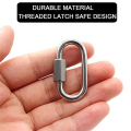 12 PCS Quick Link 5/32 Inch Heavy Duty Carabiner D Shape Chain Links Silver Quick Link for Camping Hiking Outdoor Equipment Locking. 