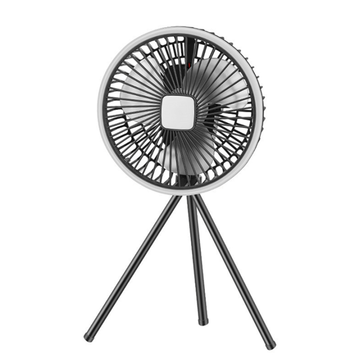 10000mAh Camping Fan Rechargeable Desktop Portable Air Circulator Wireless Ceiling Electric Fan with Power Tripod Easy Install Easy to Use