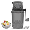 Hand Ice Crusher Machine for Home Use with Stainless Steel Blades and Suction Base Manual Hand Crank Ice Breaker BPA Free Transparent Portable Ice Crusher for Creating Drinks Ice Platters Cocktail. 
