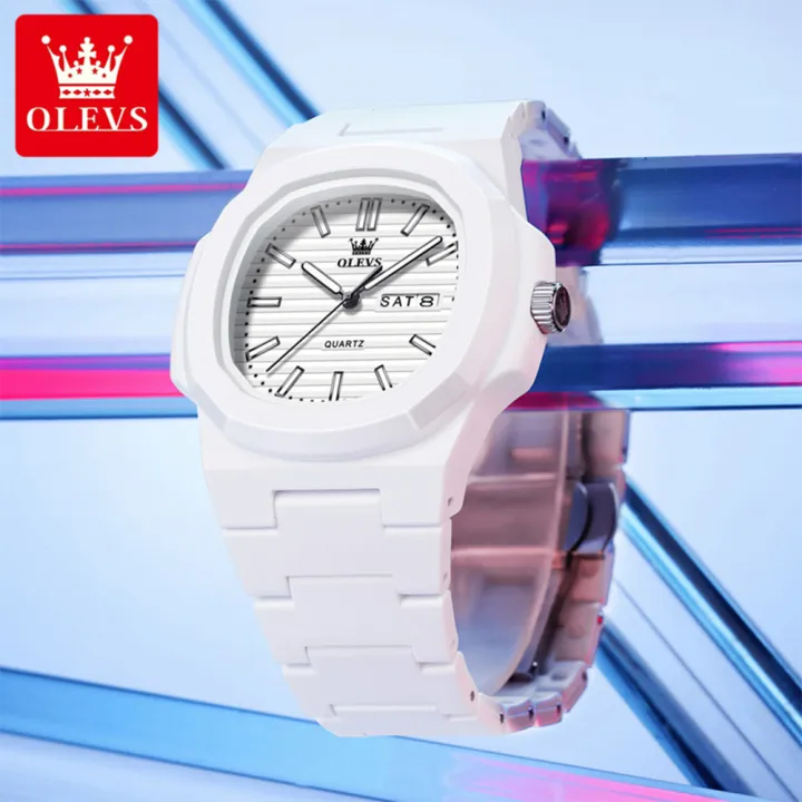 Olevs%205627%20Original%20Men's%20Watch%20Quartz%20Watch%20Resin%20Strap%20Double%20Calendar%20Square%20Watch%20Waterproof%20Luminous%20Watch%20For%20Men%20Gifts%20Box%20-%20Image%203