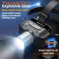 Portable Strong Light Zoom Headlight Super Bright 3 Light Modes Head Mounted Flashlight Rechargeable Waterproof Led Headlamp Edc Torch. 