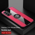 Lenuo For Realme X7 Pro Ultra Case Luxury Bracket Ring Phone Case Soft TPU Leather Back Cover. 