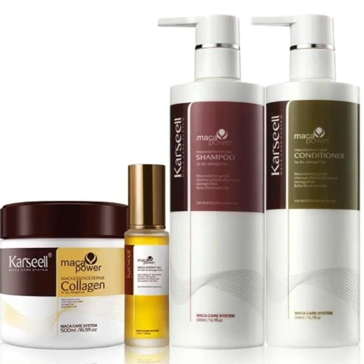 Karseell Collagen Hair mask+ Hair oil +Argan Oil Shampoo+ Argan Oil Conditioner 4 In 1 combo