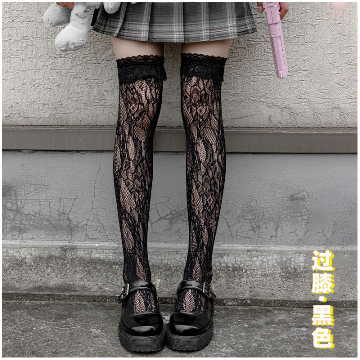 White%20lace%20stockings%20women's%20calf%20socks%20jk%20summer%20thin%20cute%20Japanese%20Lolita%20Lolita%20stockings%20-%20Image%208