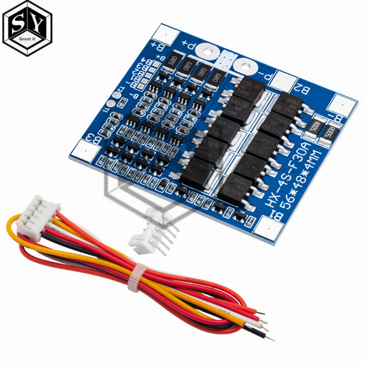 BMS%204S%203.2V%203.7V%2030A%20LiFePO4%20/%20Lithium%20Battery%20Charge%20Protection%20Board%2012.8V%2014.4V%2018650%2032650%20Battery%20Packs%20With%20Balance%20-%20Image%202