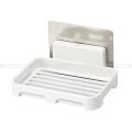 White  Soap Holder With Magic Flexible Sticker ( Set Of 10 ). 