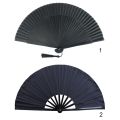Gifts DIY Black Silk Folding Fan Dance Props Painting Chinese Style Folded Fan Home Ornament Desktop Embellishment Hand Held Fan. 