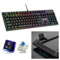 New 104 Keys RAIKU L3000 Keyboard Silent RGB Backlit Gaming Mechanical Keyboard Mechanical Keys With Knob Wired Keyboard Office. 