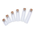 10PCS Mini Glass Bottles with Cork Stopper Clear Bottle Vial Wedding Decoration. 