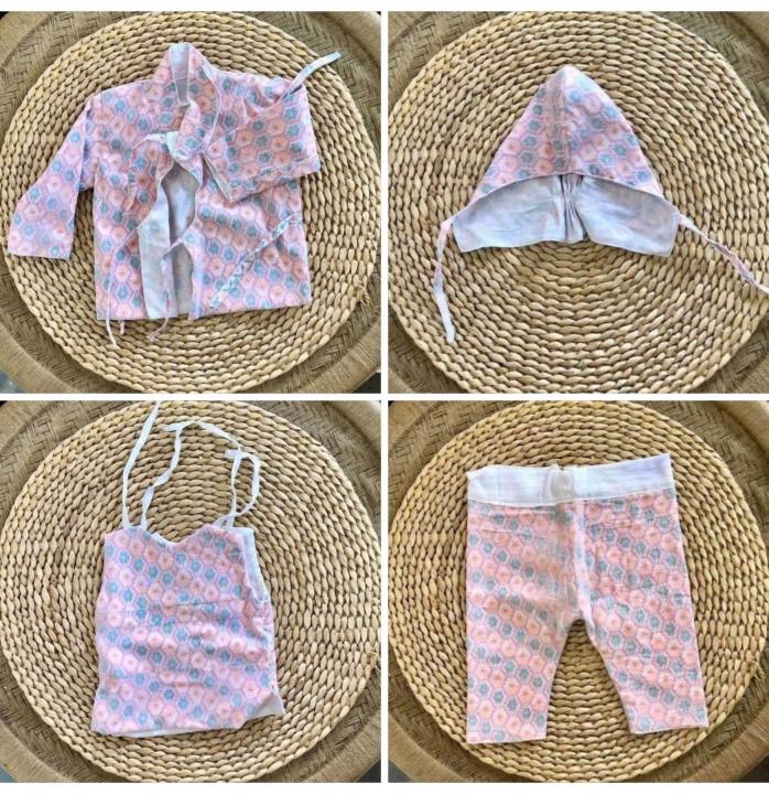 KidsSansar - New Born Baby Cholo Bhoto Surwal & Topi Set