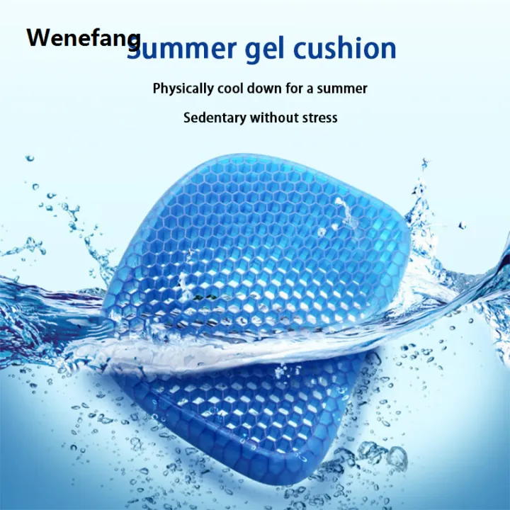 Wenefang%20Car%20Pillow%20Office%20Cooling%20Pad%20Egg%20Sitter%20Gel%20Flex%20New%20style%20Seat%20Cushion%20Soft%20Silicone%20Honeycomb%20Design%20-%20Image%204
