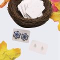 100PCS Small Blank Kraft Paper Ear Studs Earring Display Cards Price Label Tag Jewelry Cards Holder, 3.5 x 2.5cm (White). 