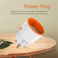 Kqueebee 2X Tuya Smart Zigbee 3.0 Plug WiFi Socket 16A Energy Monitoring Timer Switch Smart Socket Voice Control-EU Plug. 