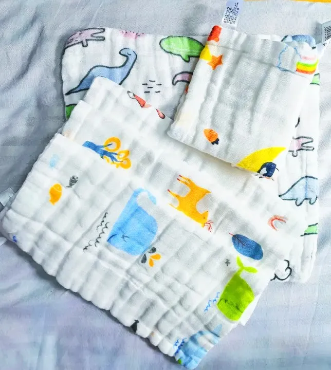 5%20Pcs%20Muslin%20Hanky%20Set%20Soft%20Multicolour%20-%20Image%203