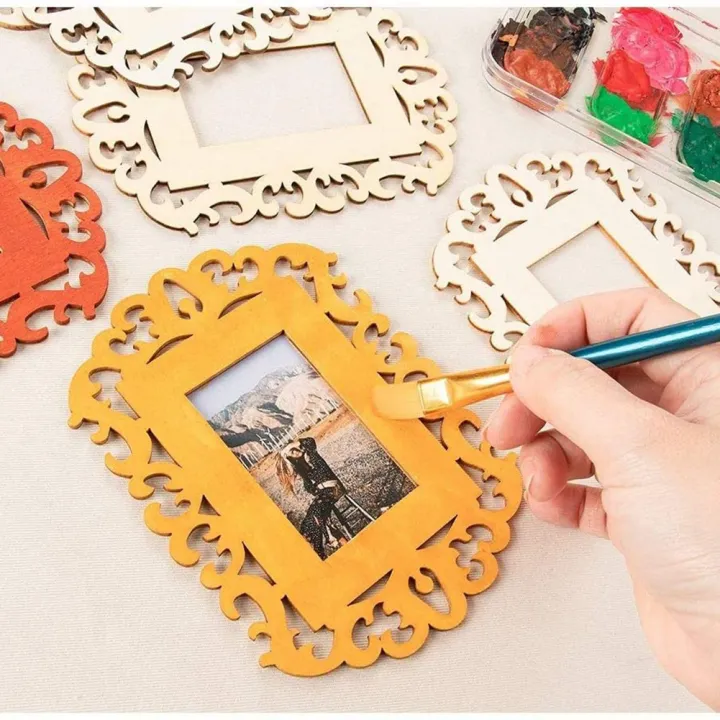 18%20PCS%20Unfinished%20Blank%20Wooden%20Mini%20Picture%20Frames%20with%20Lanyard%20for%20Kids%20DIY%20Painting%20Display%20Photo%20Hanging%20Decoration%20-%20Image%202