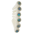 fasdaga 5X Guitar Bone Bridge Pins with 5.3mm Position Abanlone Dot for Acoustic Guitar Parts Replacement. 