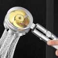 High Pressure Water Saving Handheld Propeller Shower head with filters Vortex shower head pause switch hydro jet shower head 360 Degrees Rotating(head only). 