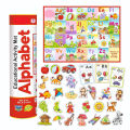 Clever Kids Educational Alphabet Activity Mat (91 cms X 66 cms Jumbo Mat) with 13 Both Sides Printed Flash Cards & 26 Transport Vehicle eva Cutouts with Velcro. 