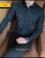 Fashion Soft Long Sleeves Casual Formal Shirt | Plain Formal Stretch Anti-Wrinkle Men's Shirts For Men Slim Fit Shirt | Formal Shirt | Office use. 