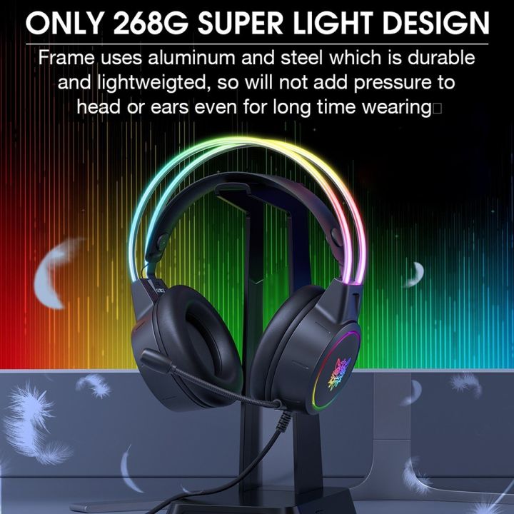 ONIKUMA X15 PRO Gaming Headset - RGB Lights, Noise-Cancelling, 50mm Driver, Compatible with PC & Consoles