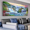 Discounts Fullcang Diy Big Size Diamond Painting Natural Scenery Waterfall Full Mosaic Embroidery Mountain Landscape Picture Wall Decor. 