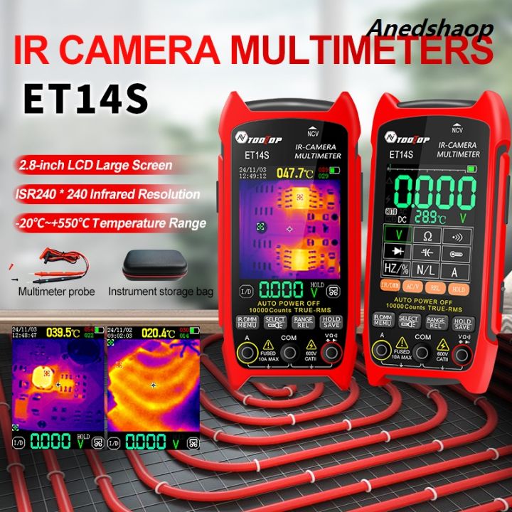 Infrared Multimeter Anedshaop ET14S IR Camera Multimeter ISR 240x240 Thermal Imager 9999 ...