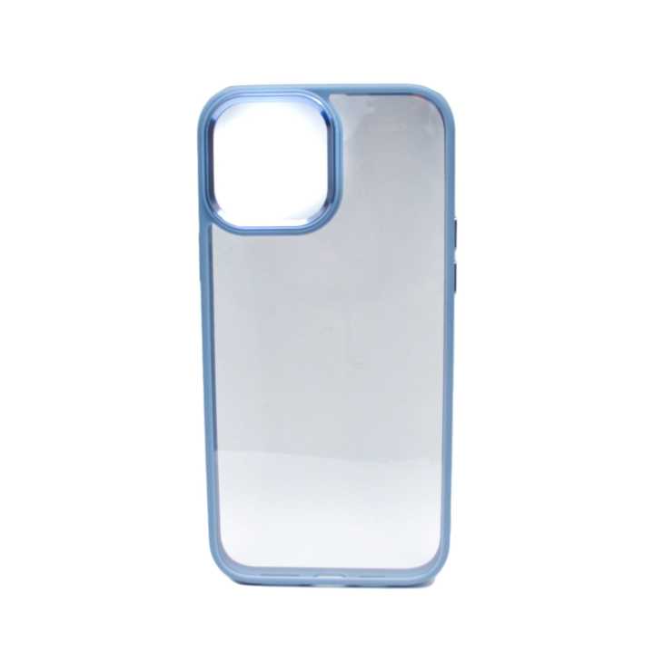 Light Blue Iphone 13 Pro Max Metal Camring Case