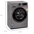 Panasonic NA-127MB3LNP 7 Kg Universal Motor Front Load Washing Machine in Grey Color. 