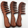 fasdaga 6X Hair Comb for Detangling - Wide Tooth Wood Comb for Curly Hair - No Static Natural Wooden Sandalwood Comb. 