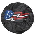 (photo)Details about ?15 inch American Flag Spare Wheel Tire Covers Fit For All Car Black PU Leather. 