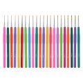 New Rubber Handle Knitting Needles Long Multisize Crocheting Hooks Handicraft Hand Weave Tool. 