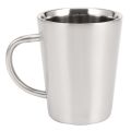 NAMUNY 340 Ml Stainless Steel Copper Plated Coffee Cup Double Layers 304 High Temperature Resistance Milk Tea Mug Silver. 